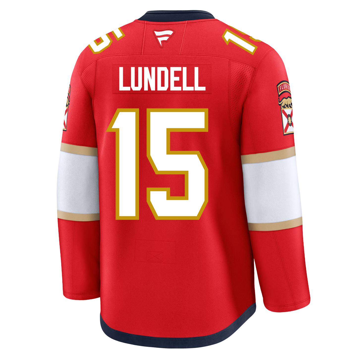 Anton Lundell Florida Panthers Fanatics Premium Official NHL HOME Jersey With 2025 Stanley Cup Champions Patch