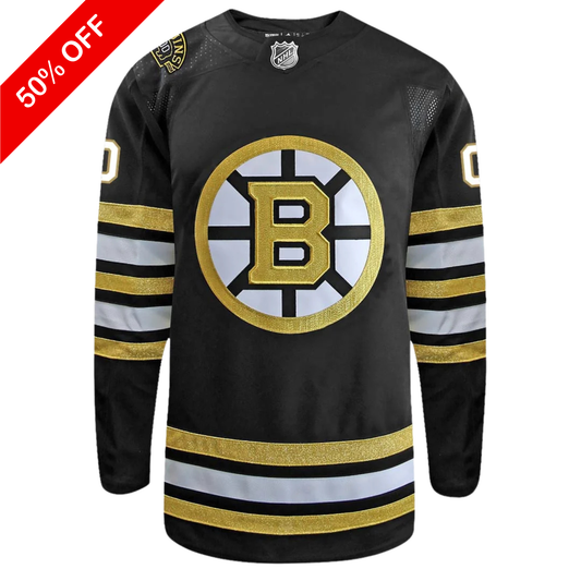 Customizable Boston Bruins Centennial Adidas Primegreen Authentic NHL Hockey Jersey