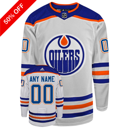 Customizable Edmonton Oilers 2022 Adidas Primegreen Authentic NHL Away Jersey