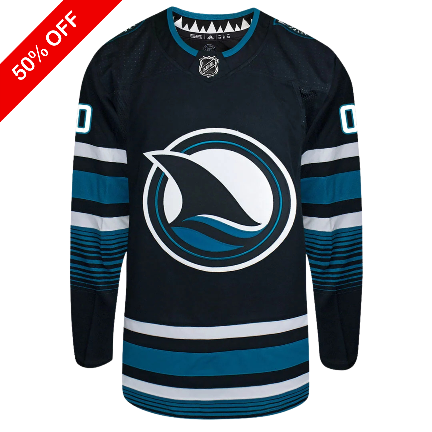Customizable San Jose Sharks 2024 Adidas PG Authentic Alternate "FINN" Jersey