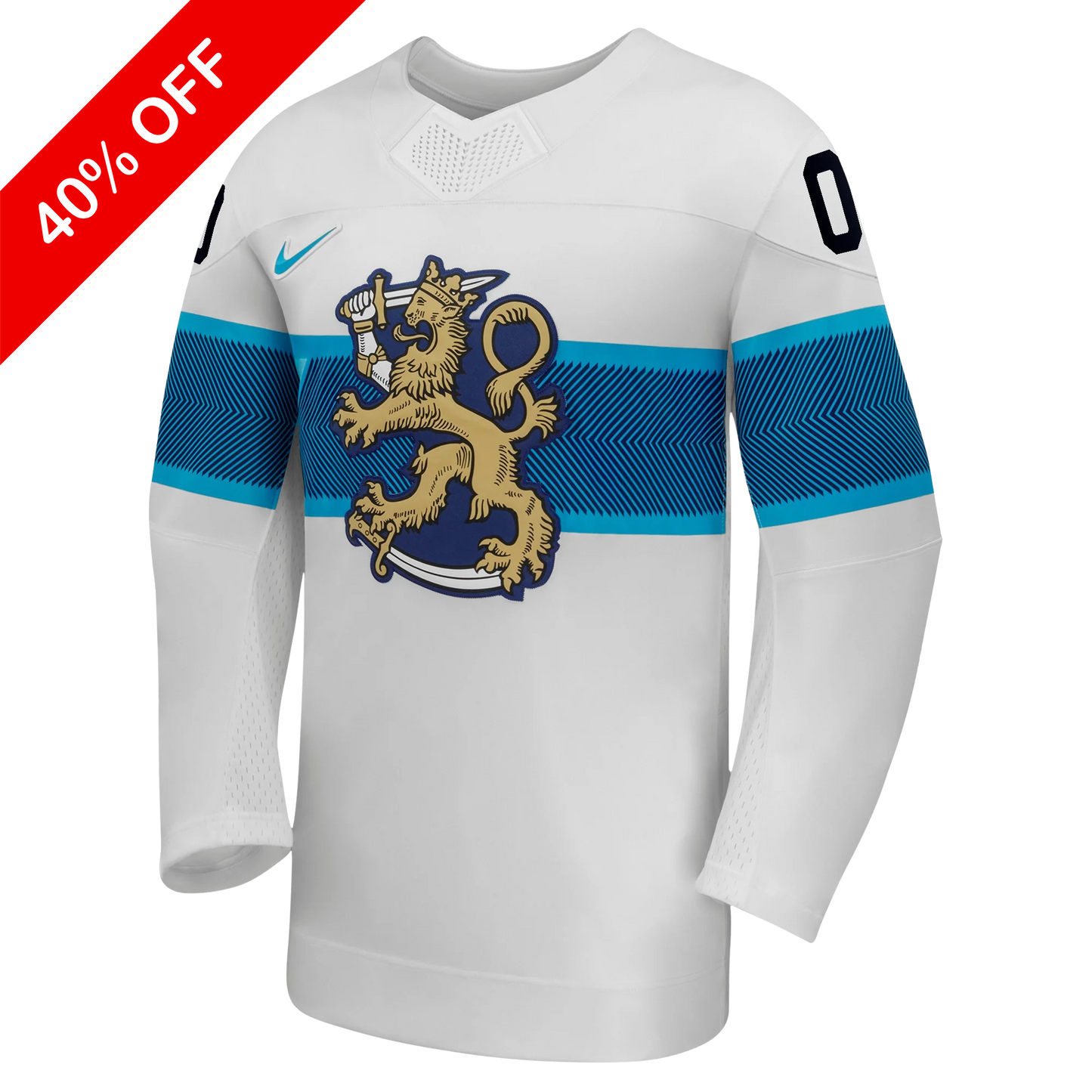 Customizable Team Finland 2026 Nike White Replica Jersey