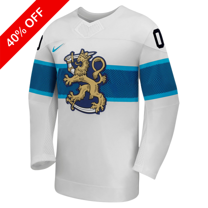 Customizable Team Finland 2026 Nike White Replica Jersey