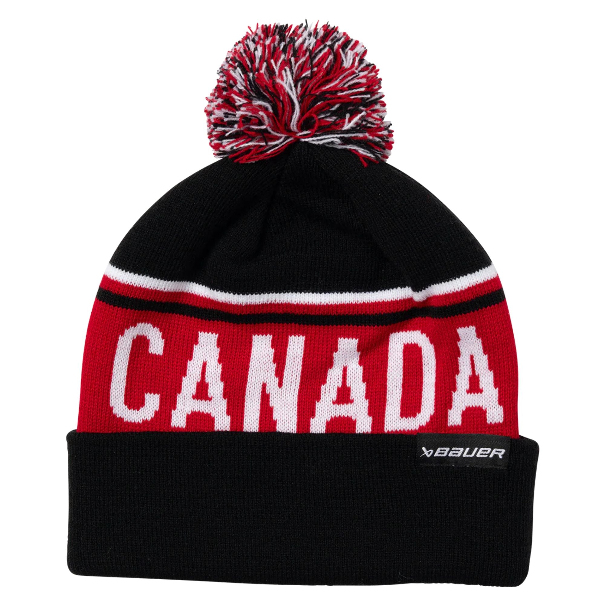 Hockey Canada Black Knit Hat with Pom
