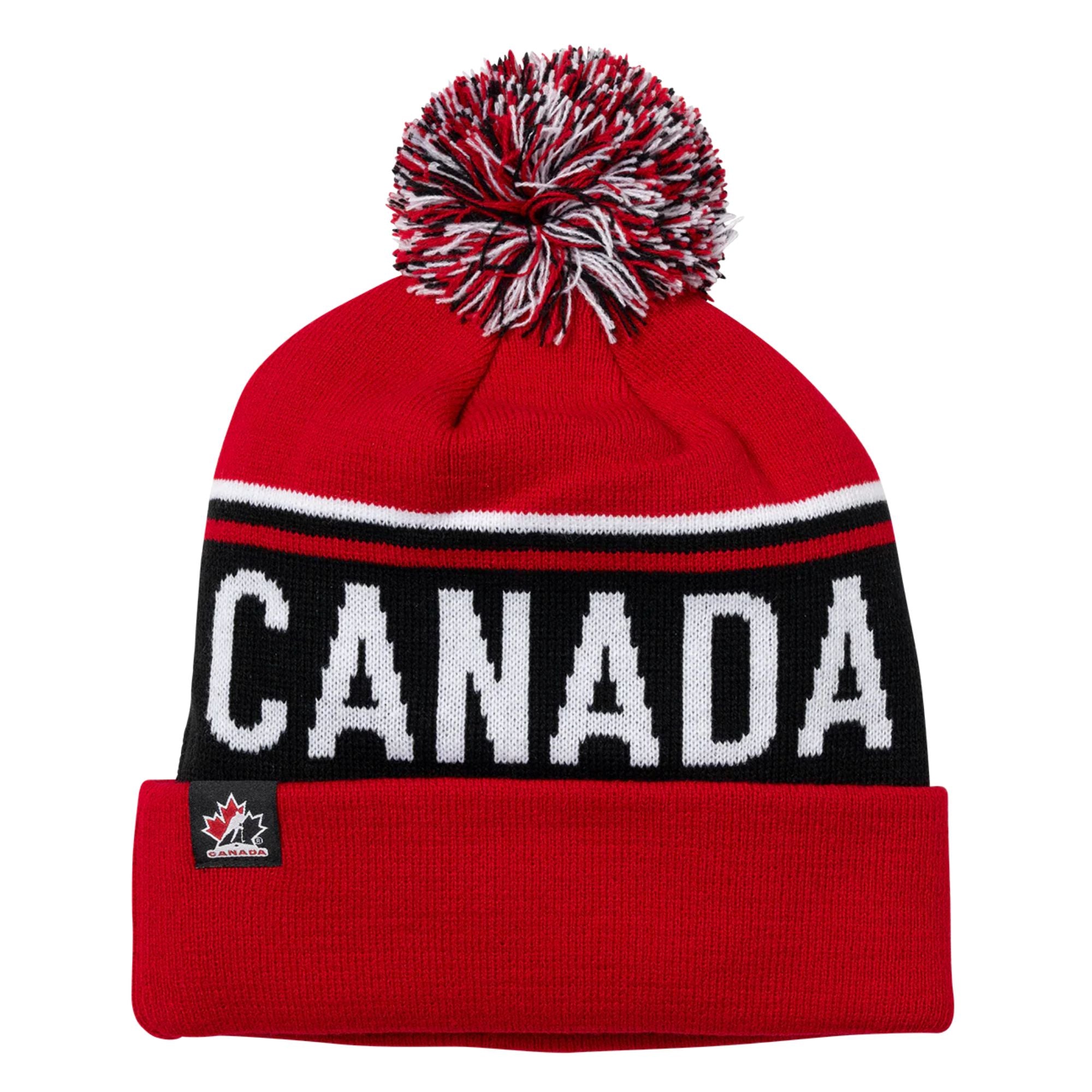 Hockey Canada Red Knit Hat with Pom