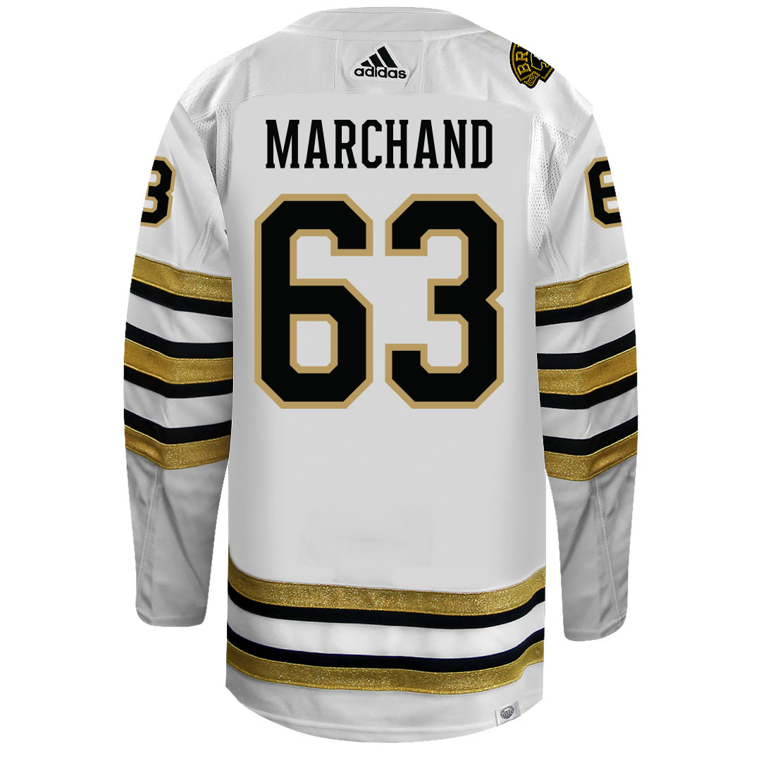 Brad Marchand Boston Bruins Centennial Adidas Primegreen Authentic NHL Hockey Jersey
