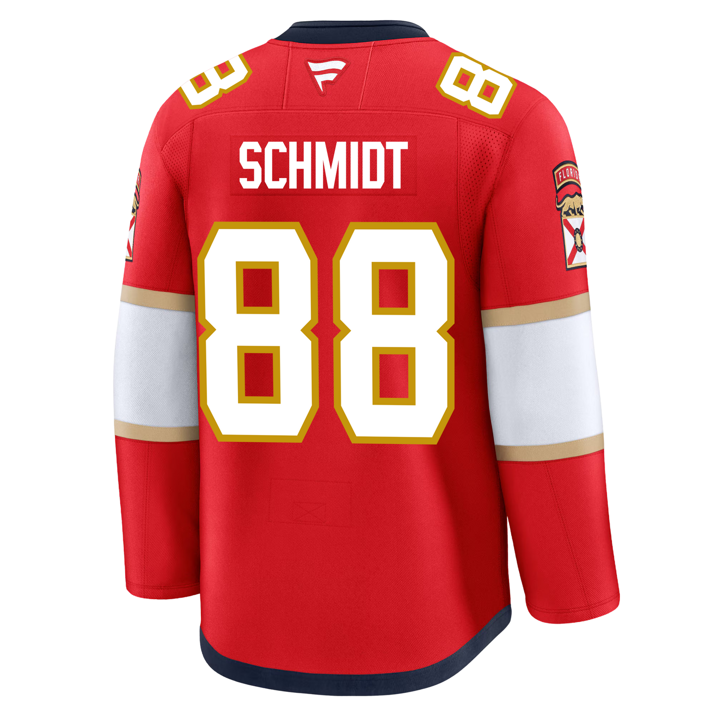 Nate Schmidt Florida Panthers Fanatics Premium Official NHL HOME Jersey With 2025 Stanley Cup Champions Patch