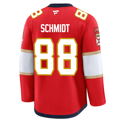 Nate Schmidt Florida Panthers Fanatics Premium Official NHL HOME Jersey With 2025 Stanley Cup Champions Patch