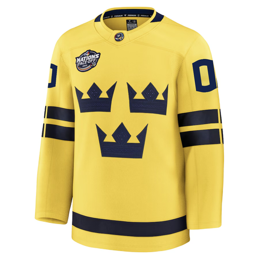 Customizable Team Sweden 4 Nations Face-Off Fanatics Premium Jersey