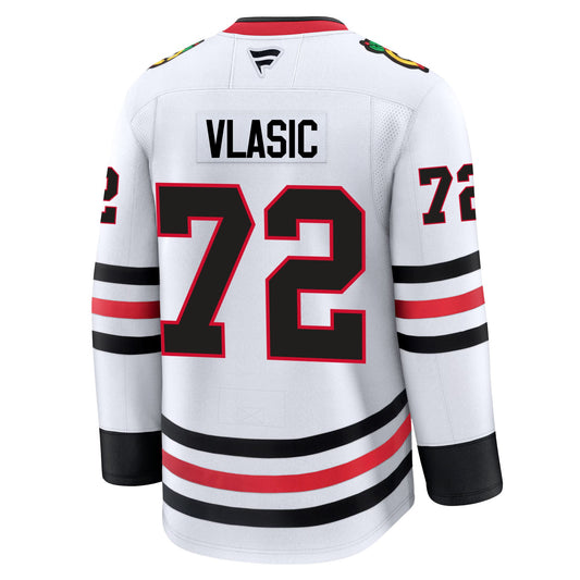 Alex Vlasic Chicago Blackhawks Fanatics Premium Away Jersey