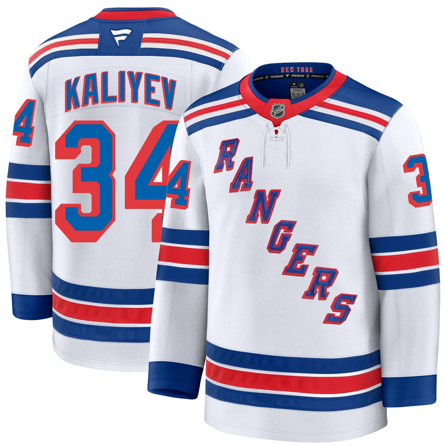 Arthur Kaliyev New York Rangers Fanatics Premium Away Jersey