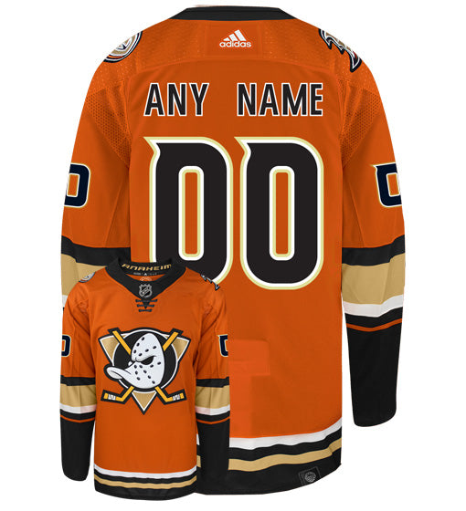 Customizable Anaheim Ducks Adidas Primegreen Authentic NHL Hockey Jersey