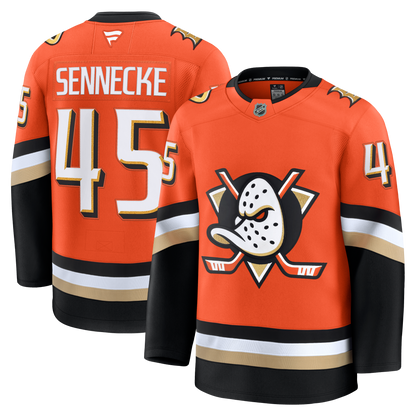 Beckett Sennecke Anaheim Ducks Fanatics Premium Home Jersey