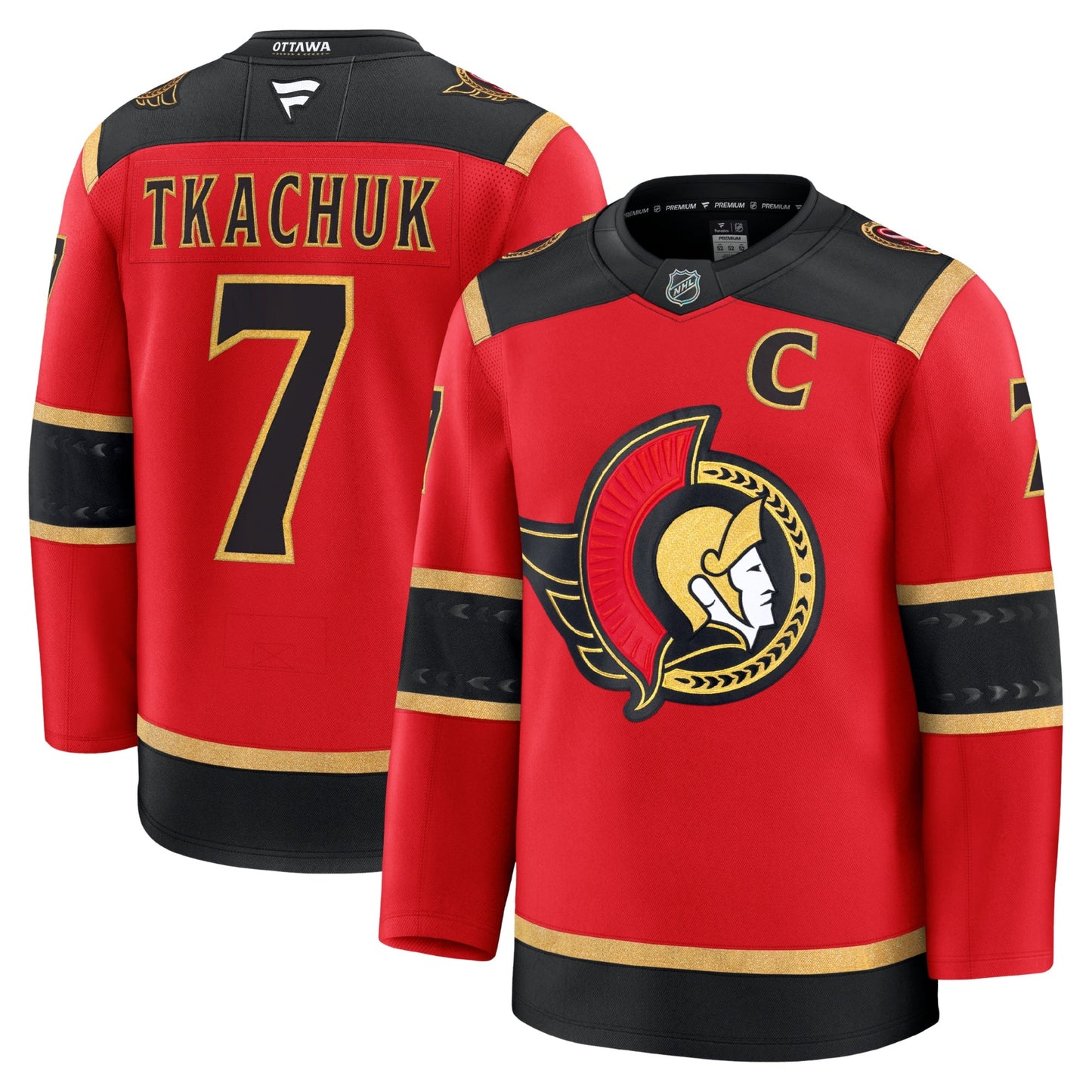 Brady Tkachuk Ottawa Senators Fanatics Alternate Premium Jersey