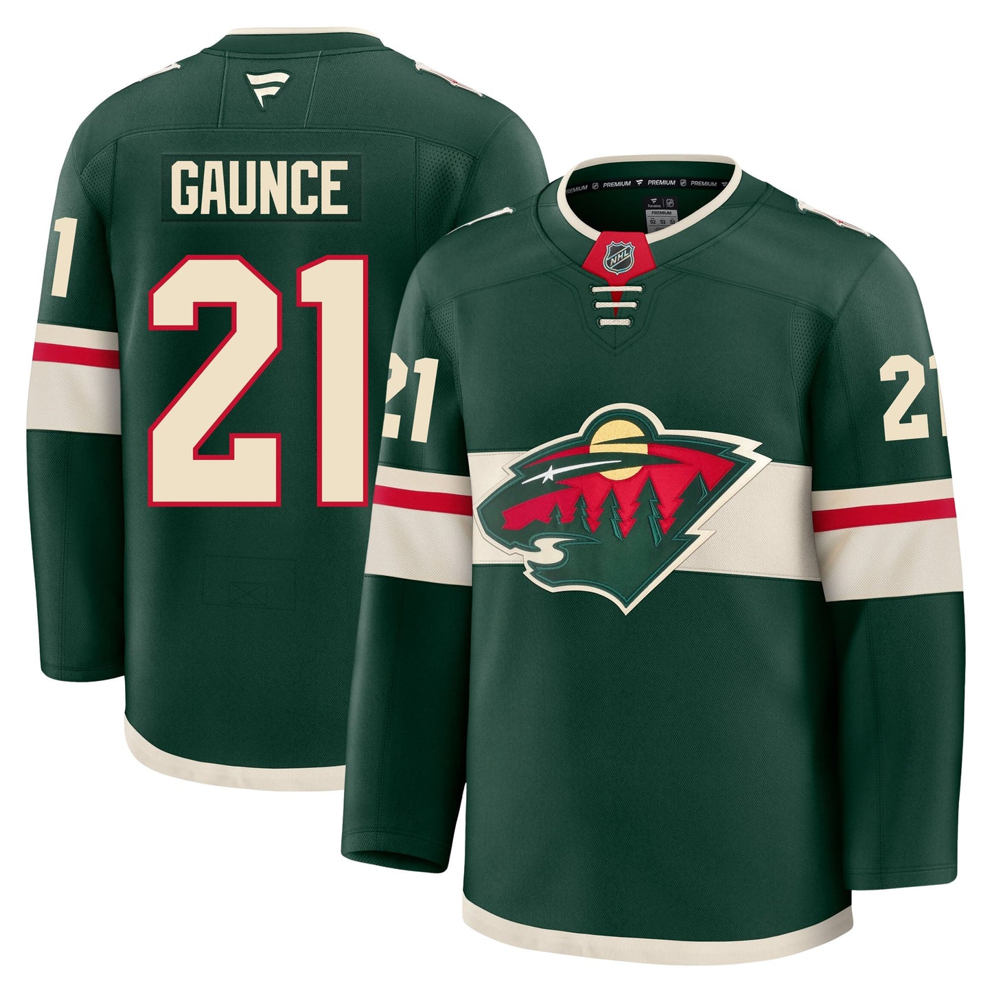 Brendan Gaunce Minnesota Wild Fanatics Premium Home Jersey