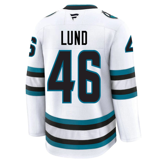 Cam Lund San Jose Sharks Fanatics Premium Away Jersey