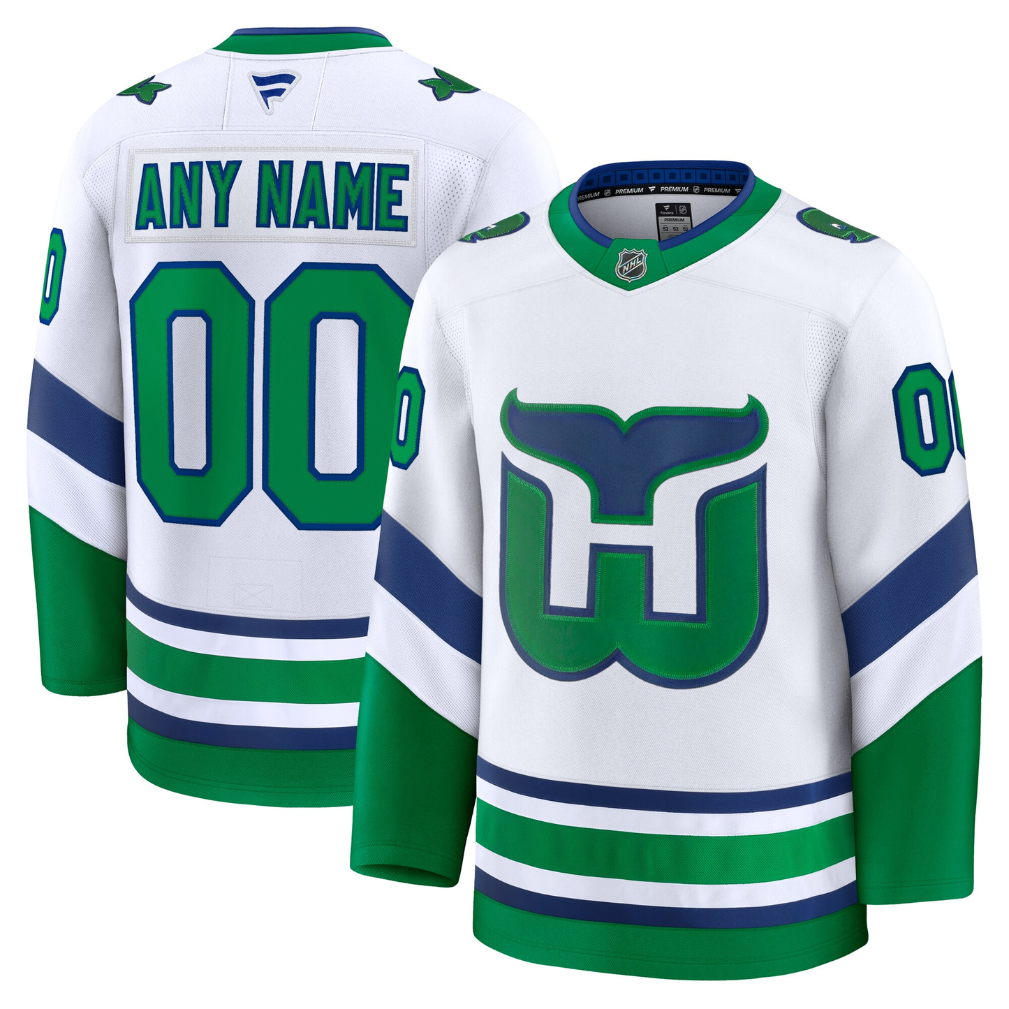 Customizable Carolina Hurricanes 2024 Fanatics Premium White Whalers Jersey