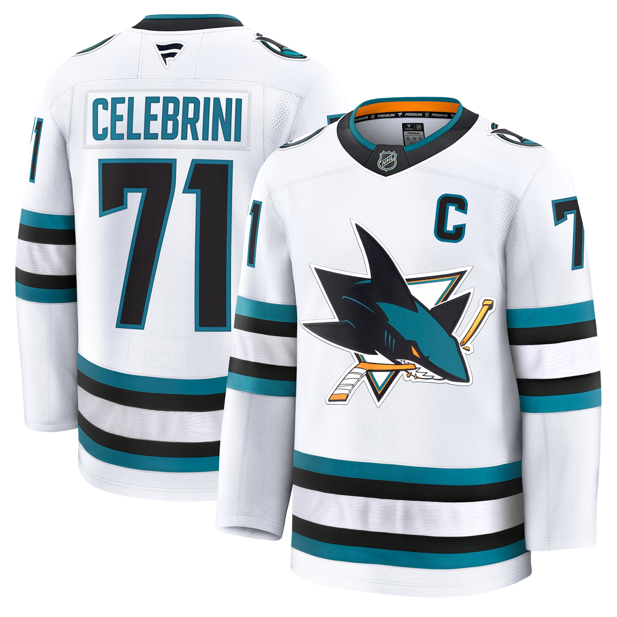 Macklin Celebrini San Jose Sharks Fanatics Premium Away Jersey