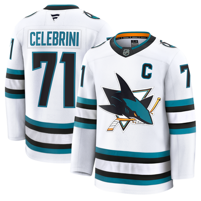 Macklin Celebrini San Jose Sharks Fanatics Premium Away Jersey