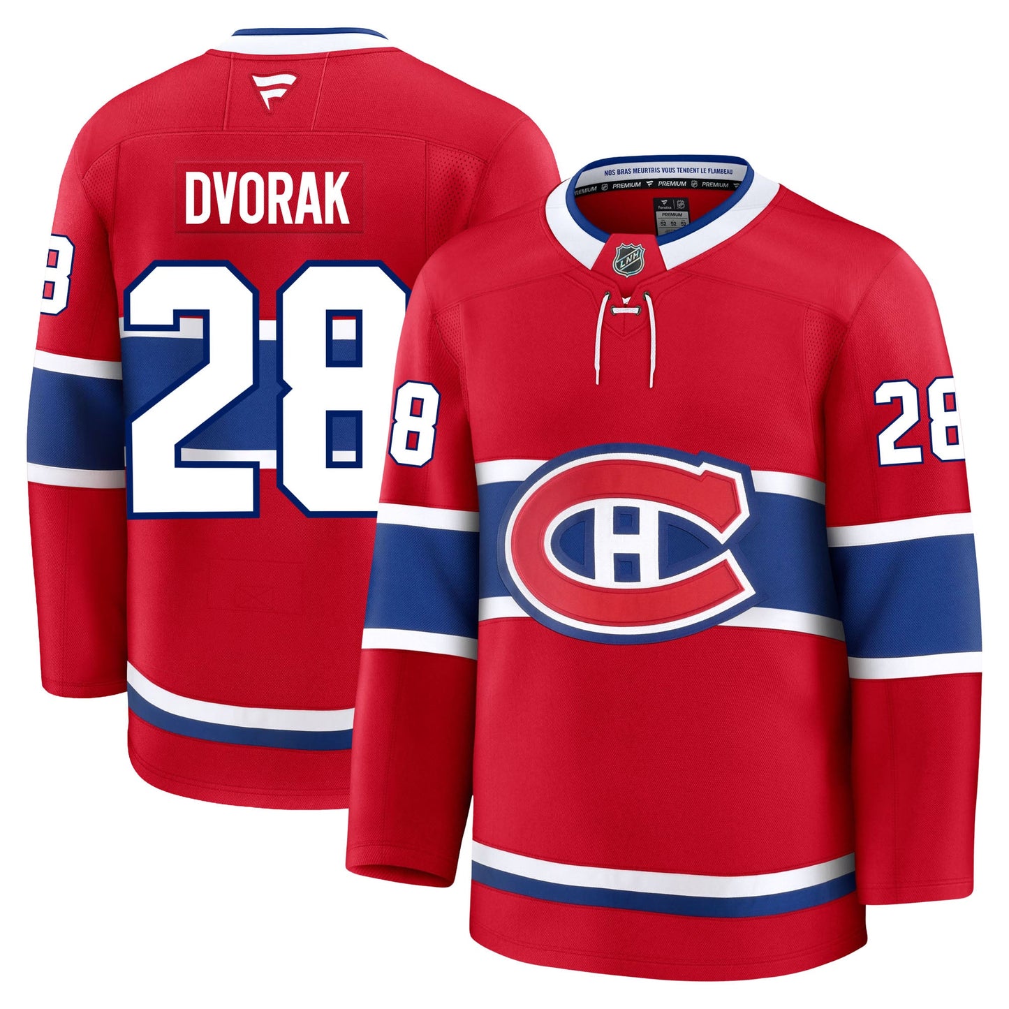 Christian Dvorak Montreal Canadiens Fanatics Premium Home Jersey