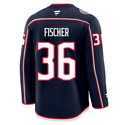 Christian Fischer Columbus Blue Jackets Fanatics Premium Home Jersey