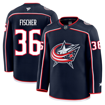 Christian Fischer Columbus Blue Jackets Fanatics Premium Home Jersey