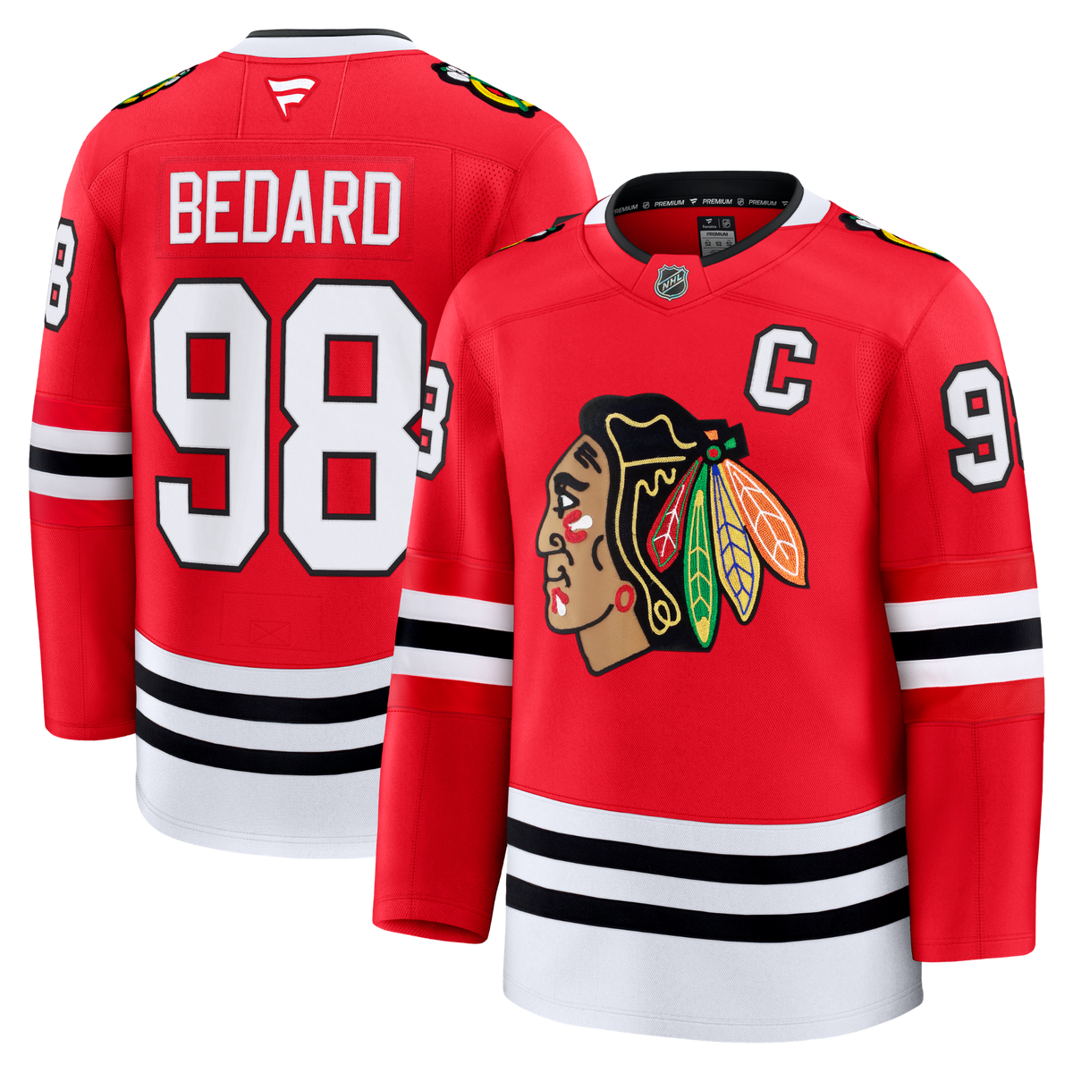 Connor Bedard Chicago Blackhawks Fanatics Premium Home Jersey