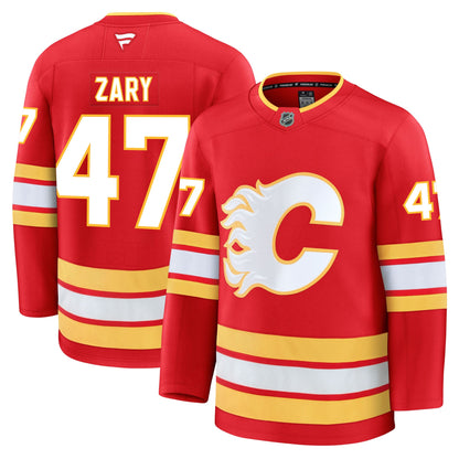 Connor Zary Calgary Flames Fanatics Premium Home Jersey