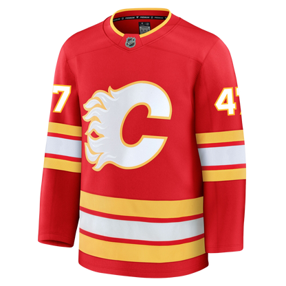 Connor Zary Calgary Flames Fanatics Premium Home Jersey