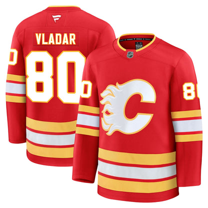 Dan Vladar Calgary Flames Fanatics Premium Home Jersey