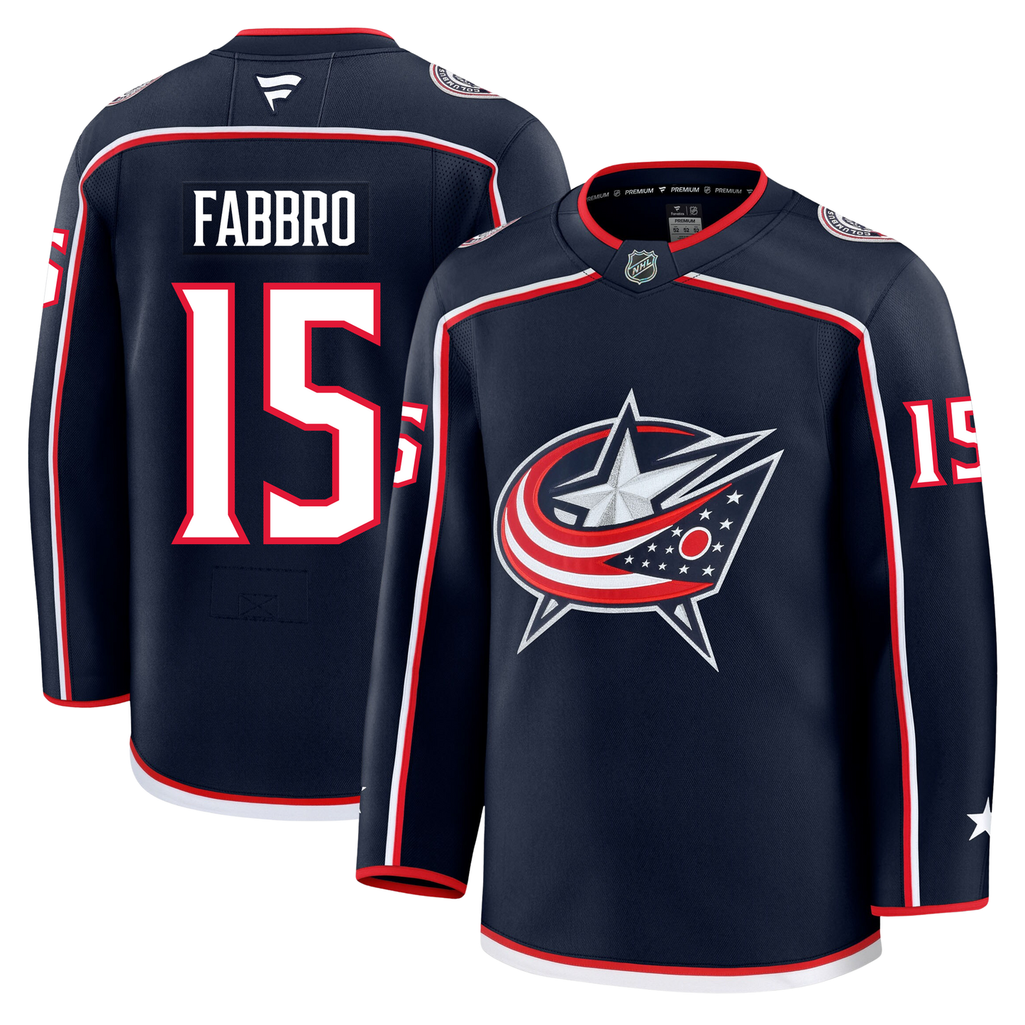 Dante Fabbro Columbus Blue Jackets Fanatics Premium Home Jersey