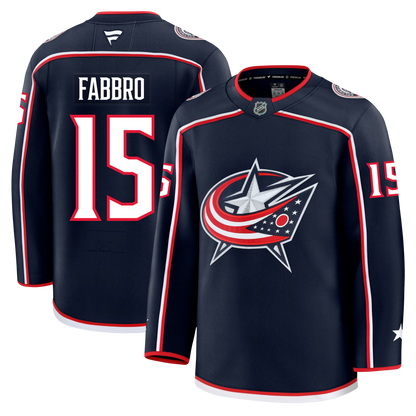 Dante Fabbro Columbus Blue Jackets Fanatics Premium Home Jersey