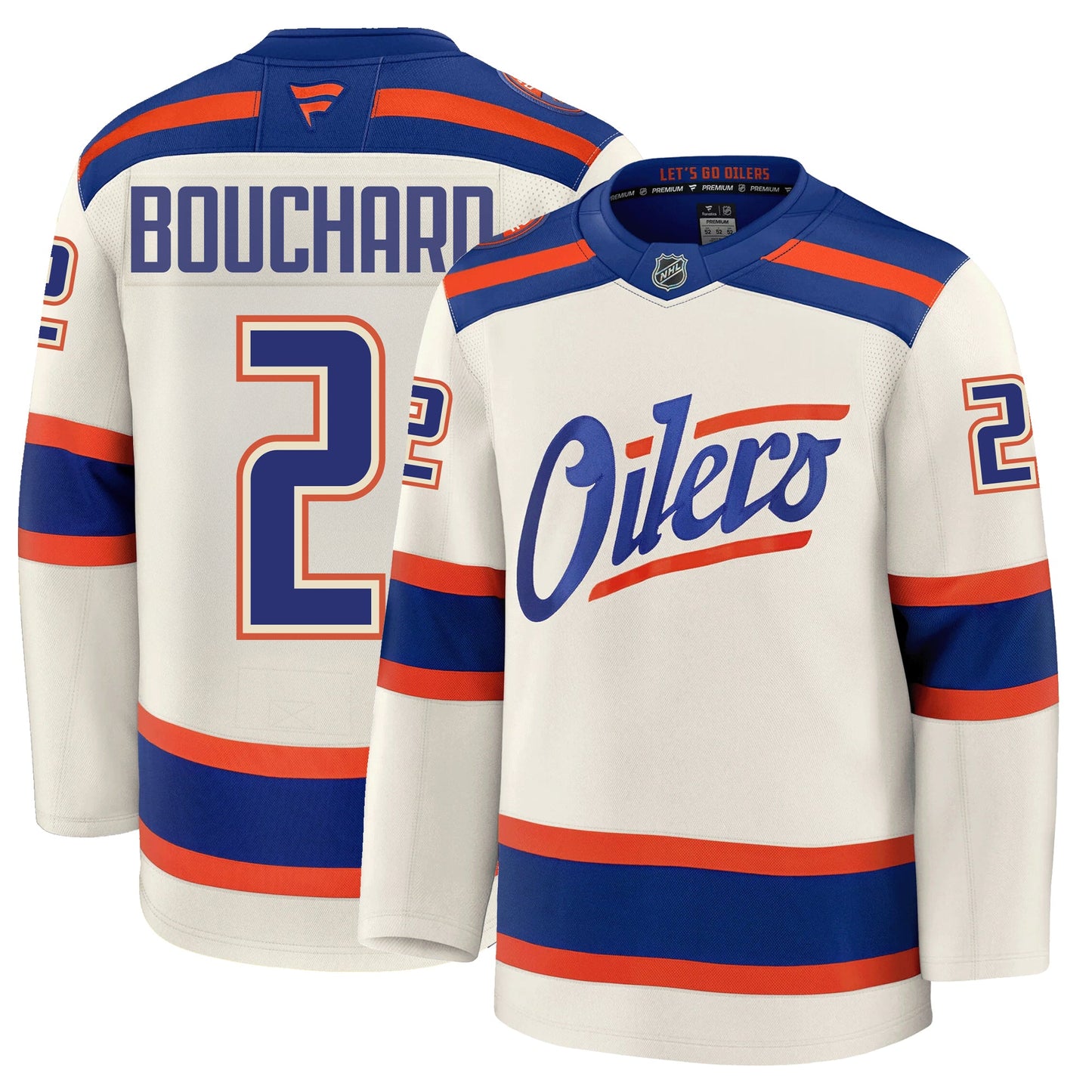 Evan Bouchard Edmonton Oilers Fanatics Alternate Premium Jersey