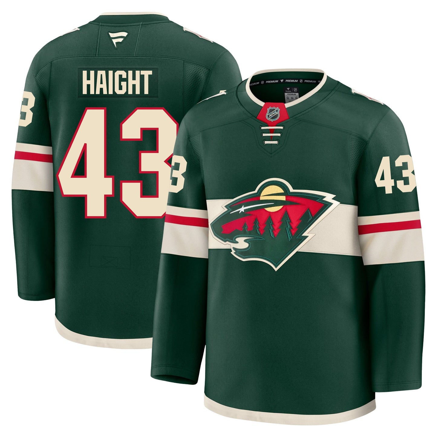 Hunter Haight Minnesota Wild Fanatics Premium Home Jersey