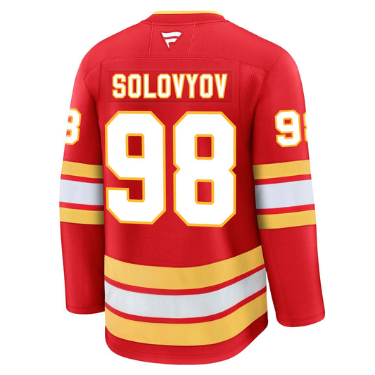 Ilya Solovyov Calgary Flames Fanatics Premium Home Jersey