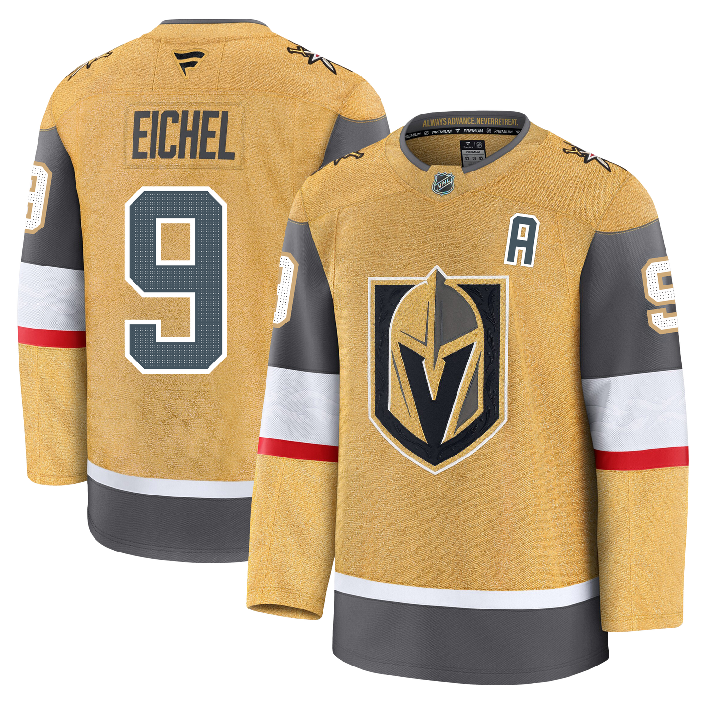 Jack Eichel Vegas Golden Knights 2024 Fanatics Premium Official NHL HOME Jersey