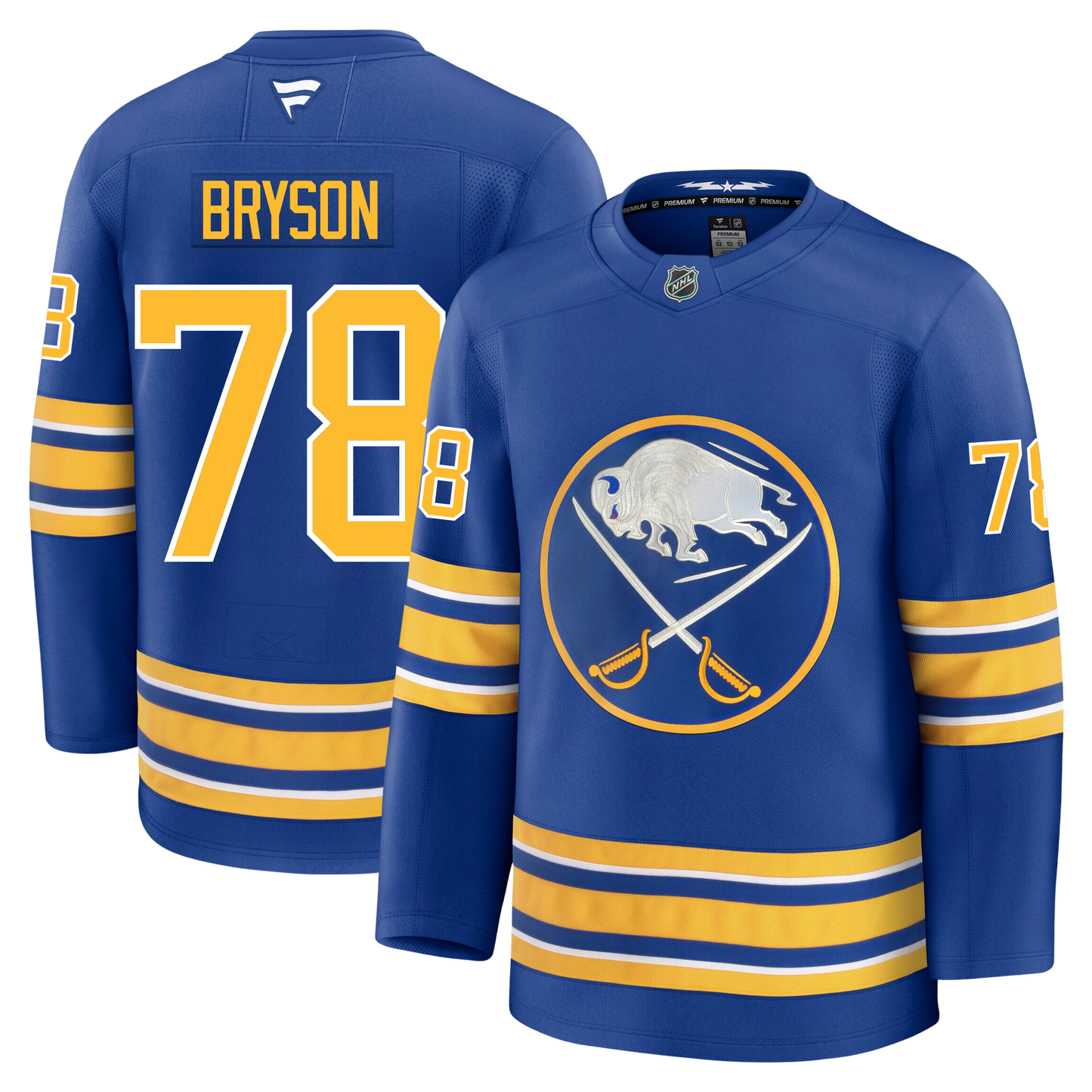 Jacob Bryson Buffalo Sabres Fanatics Premium Home Jersey