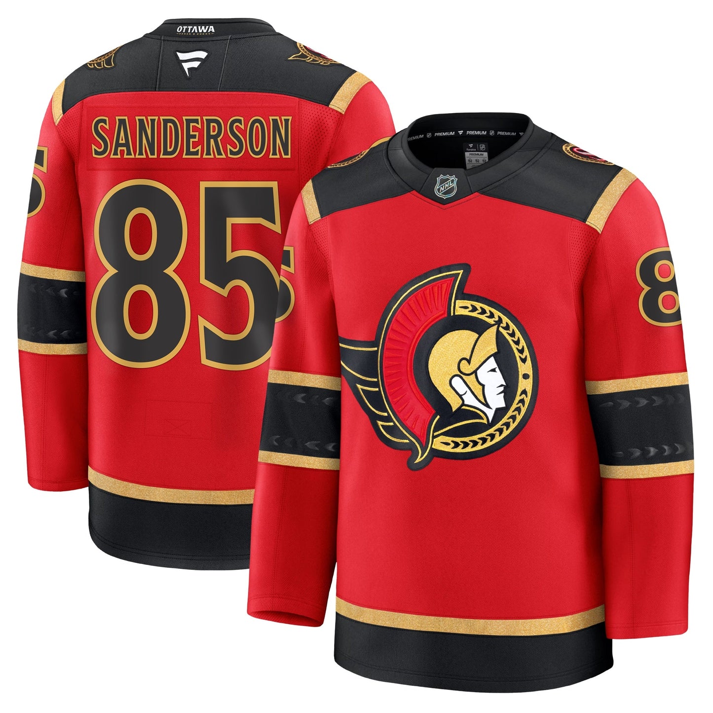 Jake Sanderson Ottawa Senators Fanatics Alternate Premium Jersey