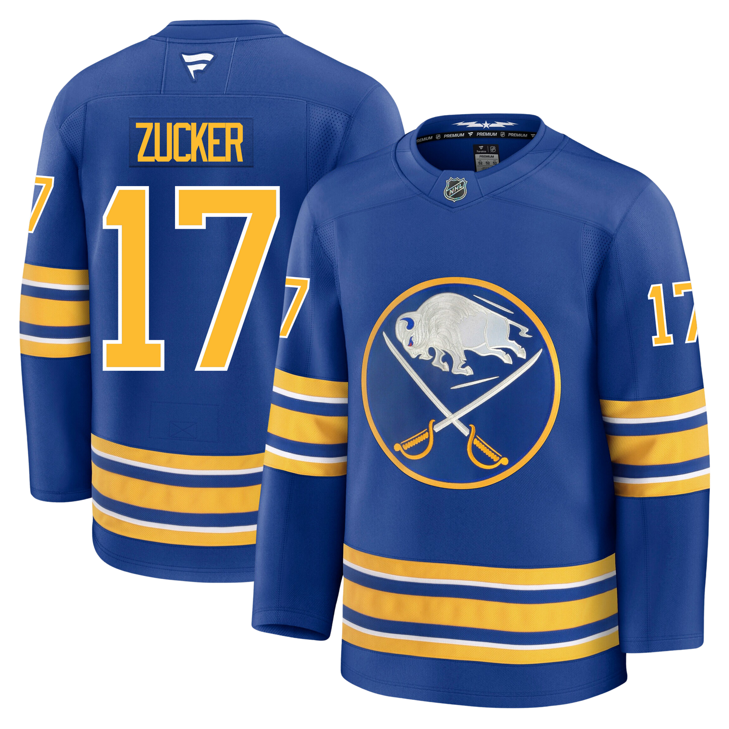 Jason Zucker Buffalo Sabres Fanatics Premium Home Jersey