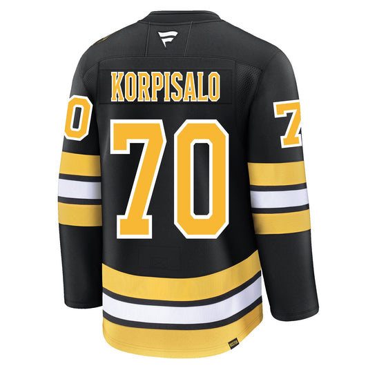 Joonas Korpisalo Boston Bruins Fanatics Home Premium Jersey