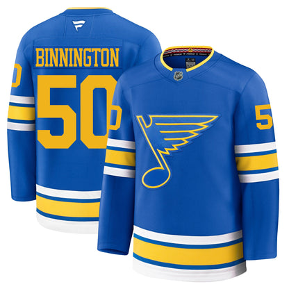 Jordan Binnington St Louis Blues Fanatics Home Premium Jersey