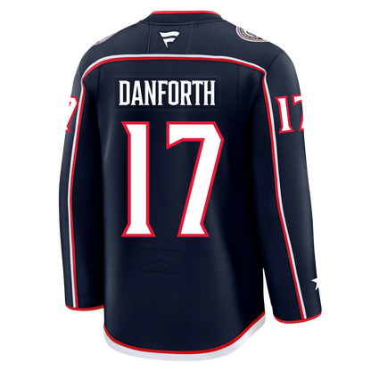 Justin Danforth Columbus Blue Jackets Fanatics Premium Home Jersey