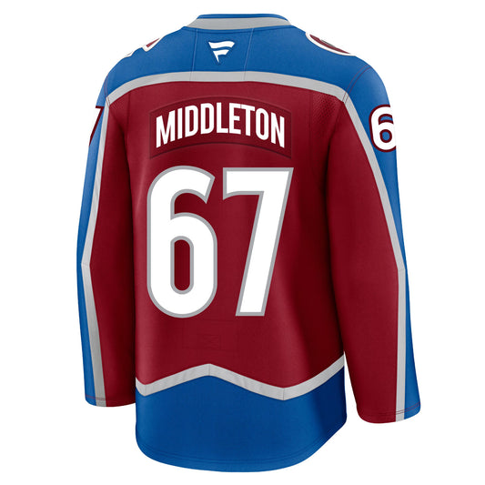 Keaton Middleton Colorado Avalanche Fanatics Premium Home Jersey
