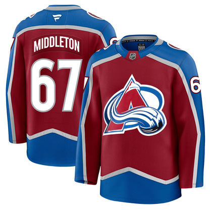 Keaton Middleton Colorado Avalanche Fanatics Premium Home Jersey