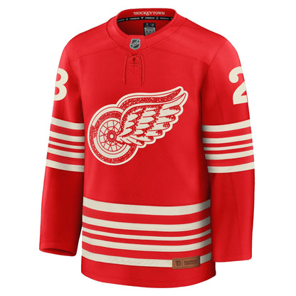Lucas Raymond Detroit Red Wings Fanatics Centennial Premium Jersey
