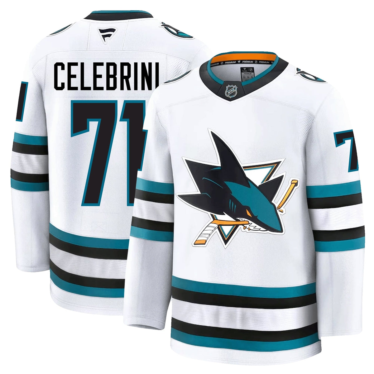 Macklin Celebrini San Jose Sharks Fanatics Premium Away Jersey