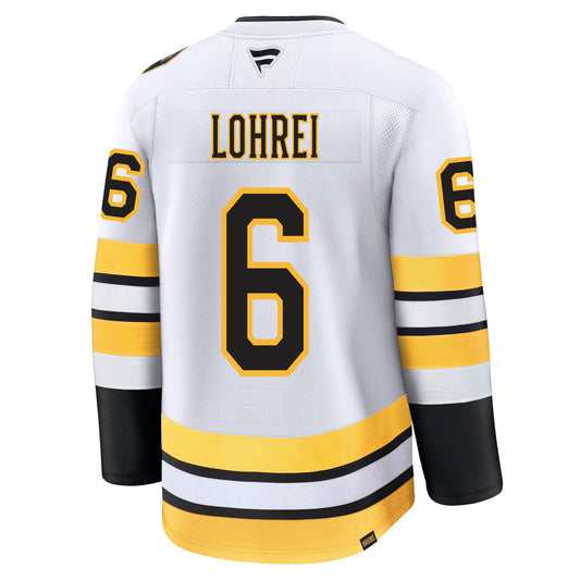 Mason Lohrei Boston Bruins Fanatics Away Premium Jersey