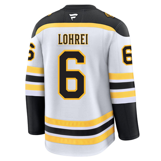 Mason Lohrei Boston Bruins Fanatics Premium Away Jersey