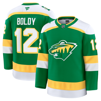Matt Boldy Minnesota Wild 2024 Fanatics Premium Official NHL THIRD ALTERNATE Jersey