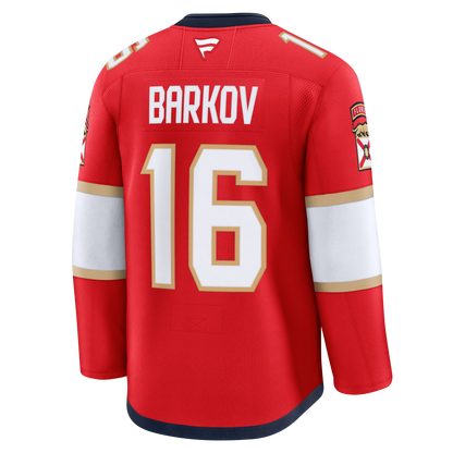 Aleksander Barkov Florida Panthers Fanatics Red Home Premium Jersey With 2025 Stanley Cup Final Patch