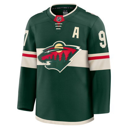 Kirill Kaprizov Minnesota Wild 2024 Fanatics Premium Official NHL HOME Jersey